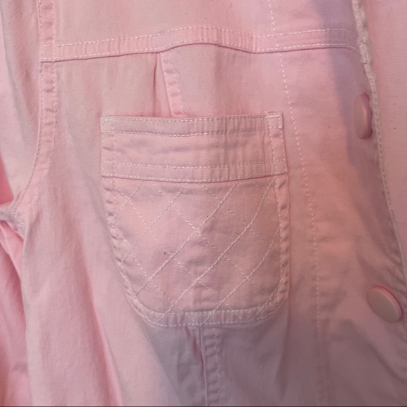 Vintage Pink Spanner Brand Snap Up Jacket wPockets - Picture 11 of 11